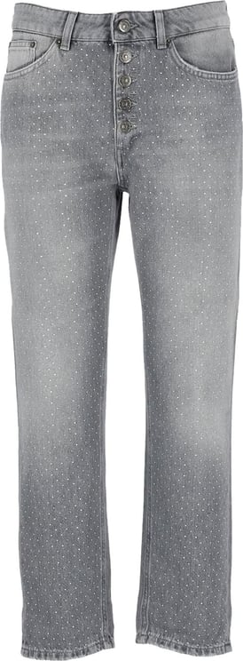 Dondup Trousers Grey Grey Zwart