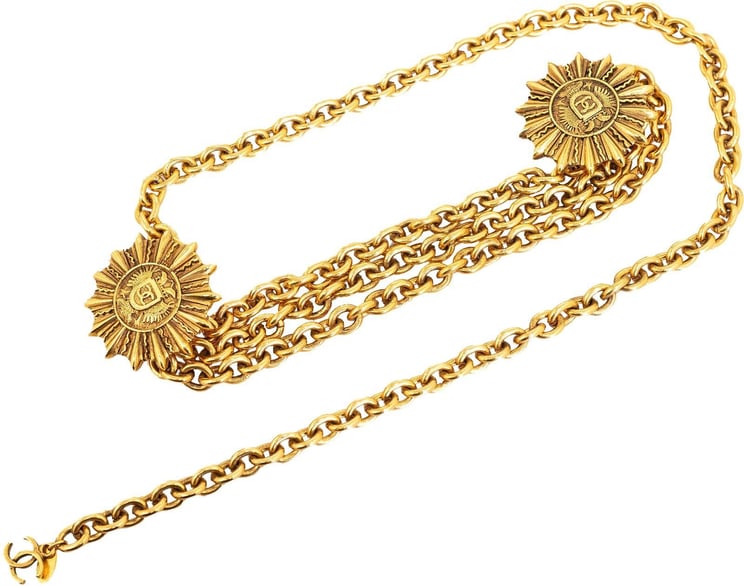 Chanel Double Sun CC Chain-Link Belt Goud