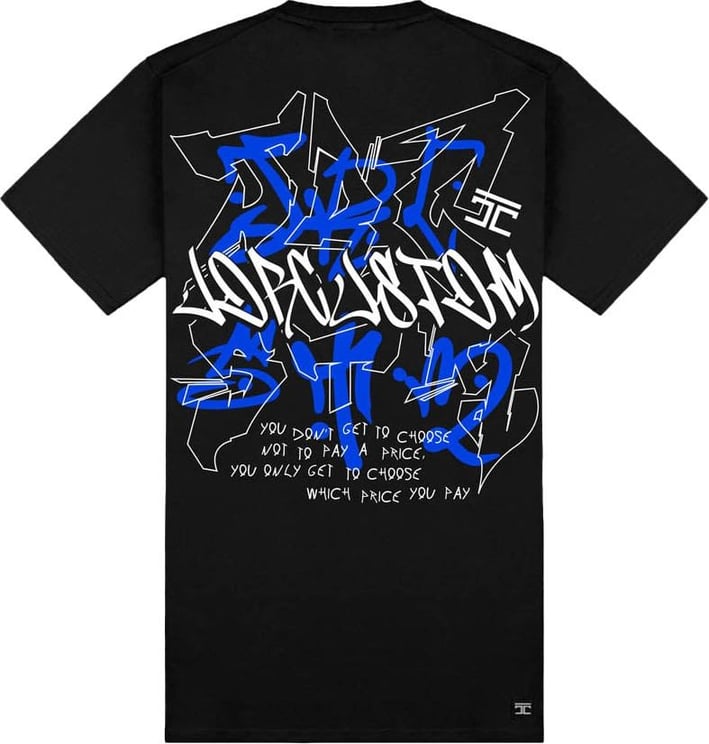 JORCUSTOM Price Slim Fit T-Shirt Black Zwart