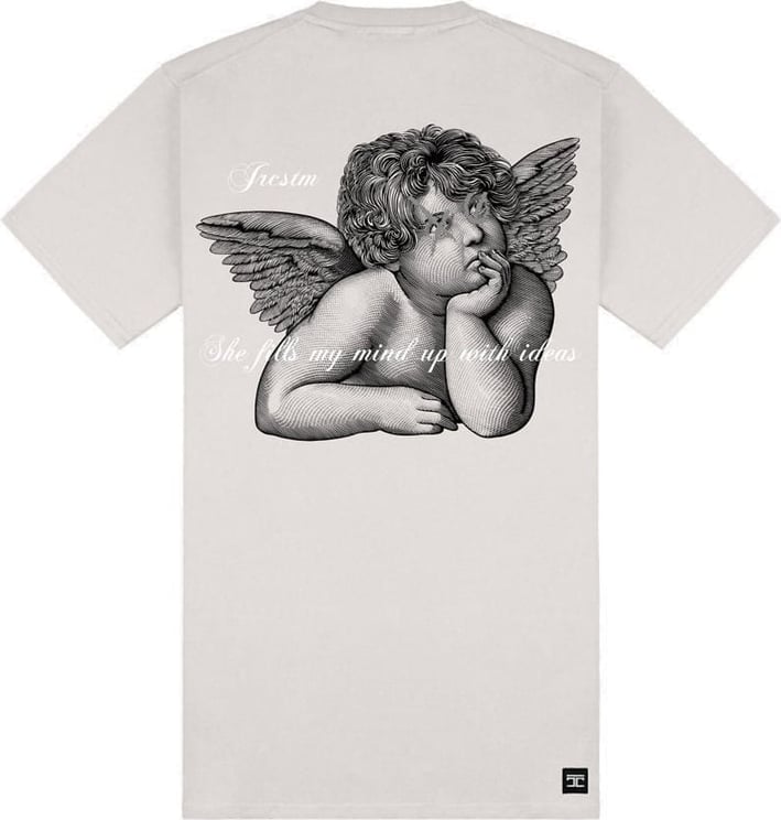 JORCUSTOM Angel Slim Fit T-Shirt LightGrey Grijs
