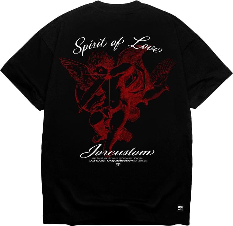 JORCUSTOM SpiritLove Loose Fit T-Shirt Black Zwart