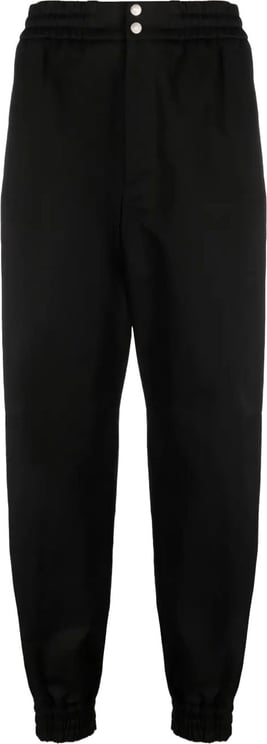 Alexander McQueen tapered-leg cotton trousers Zwart