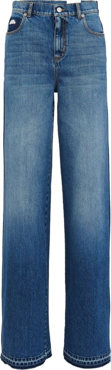 Alexander McQueen high-waisted wide-leg jeans Blauw