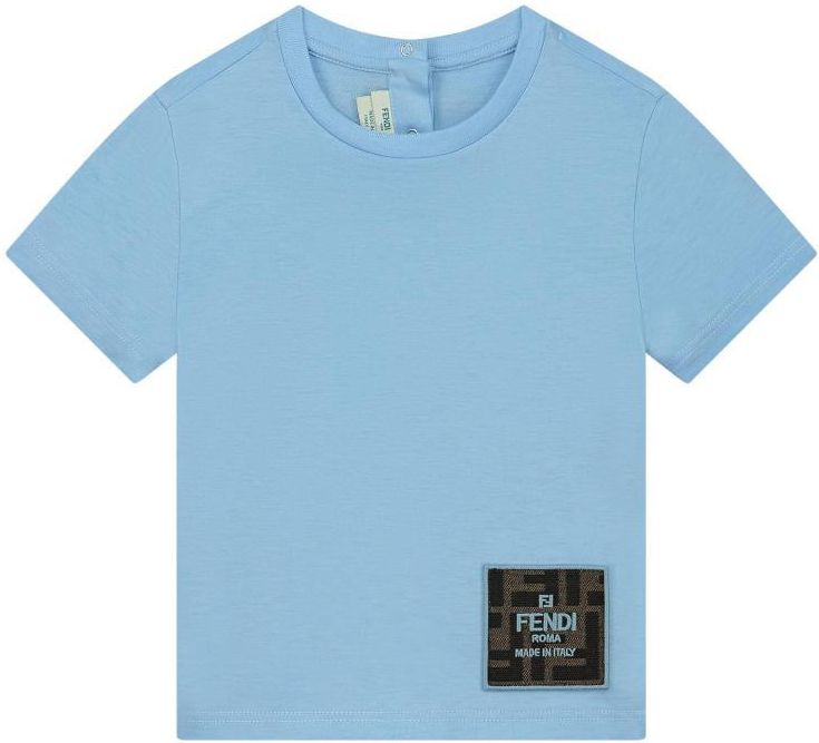 Fendi T-shirt Jersey Tinto Blauw