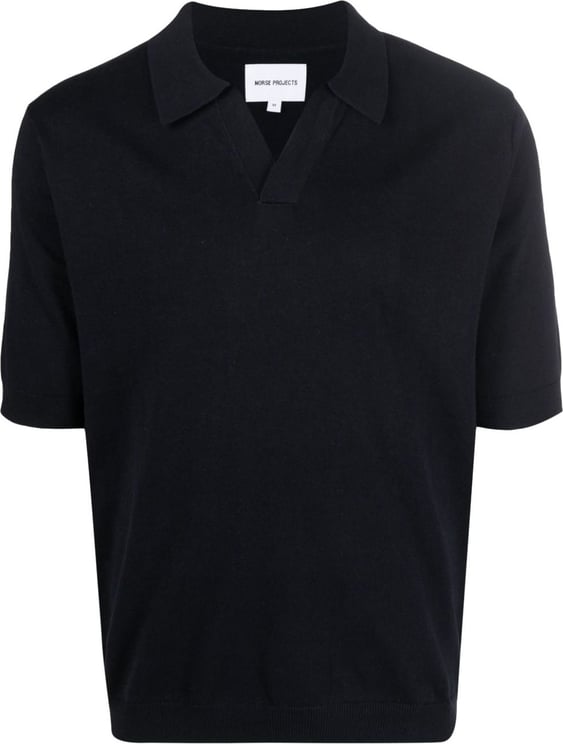 Norse Projects polo a col v Blauw