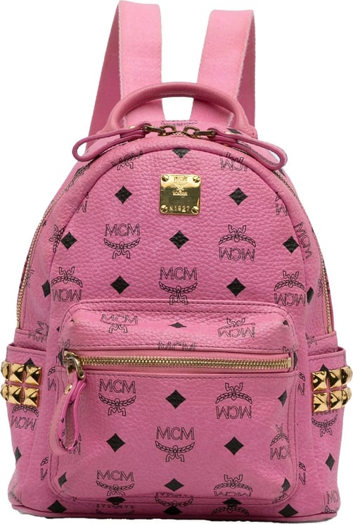 MCM Mini Visetos Stark Backpack Roze