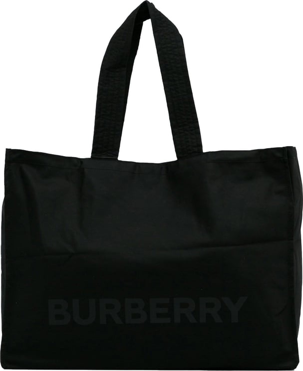 Burberry Eco Nylon Logo Trench Tote Zwart