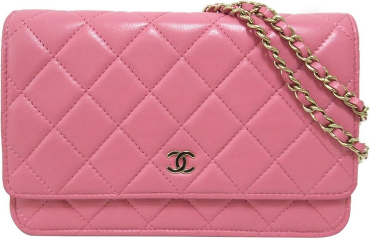 Chanel CC Wallet On Chain Roze