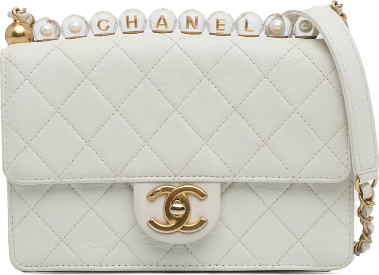 Chanel Medium Chic Pearls Lambskin Flap Wit