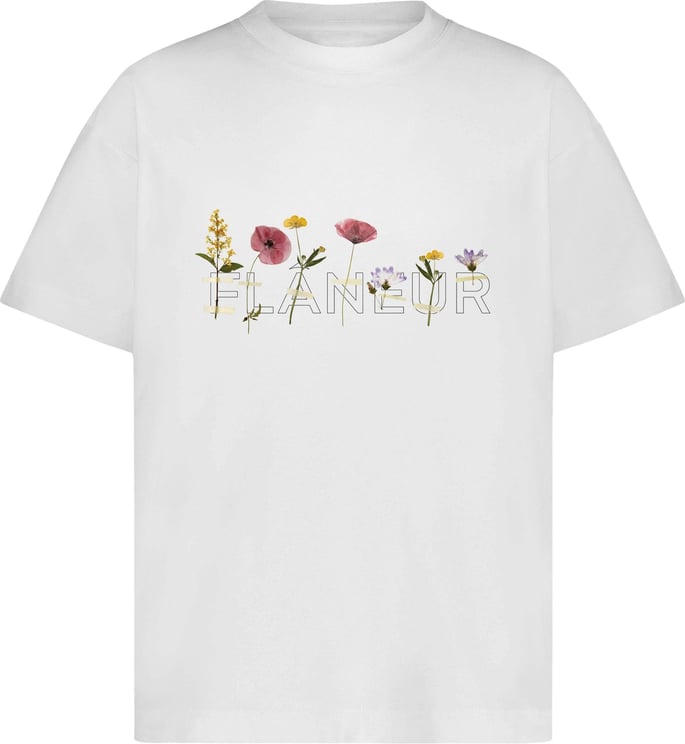FLÂNEUR Botanical T-Shirt White Wit