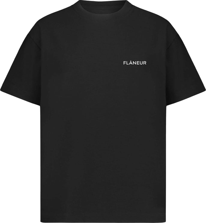 FLÂNEUR Essential T-Shirt Black Zwart