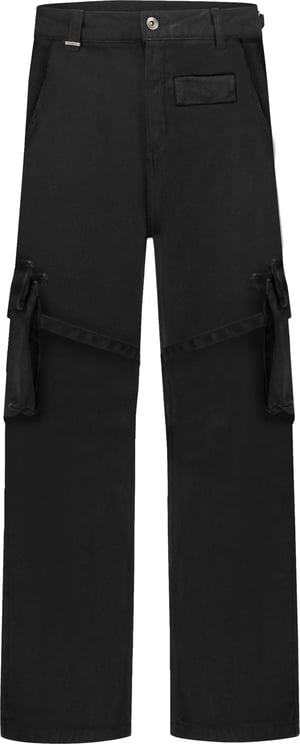 FLÂNEUR Phone Pocket Cargo Pants Black Zwart