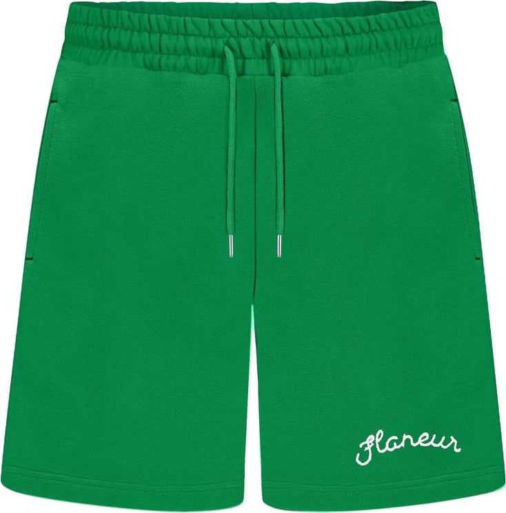 FLÂNEUR Signature Shorts Green Groen
