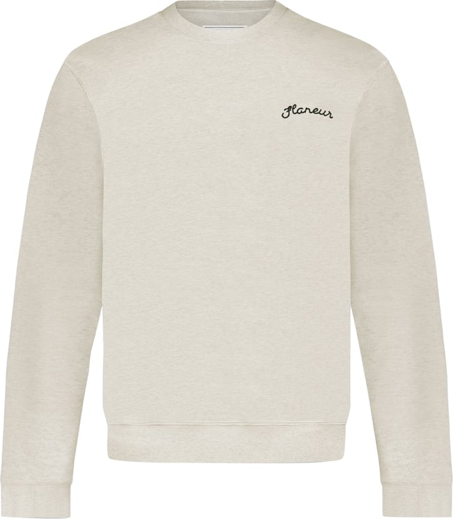 FLÂNEUR Signature Sweater Heather Cool Grey Grijs