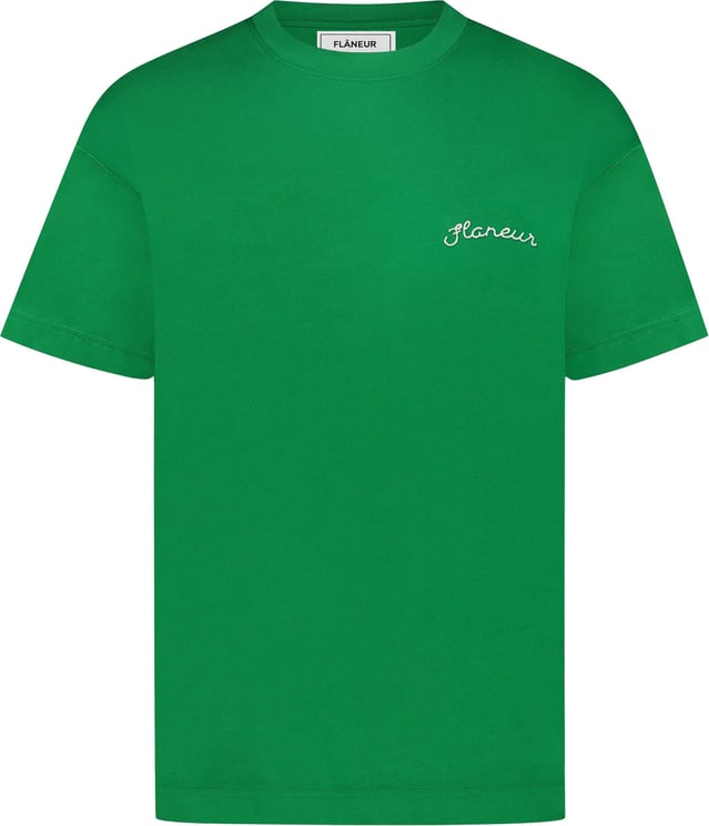 FLÂNEUR Signature T-Shirt Green Groen
