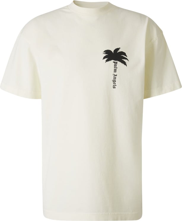 Palm Angels Printed Cotton T-shirt Geel