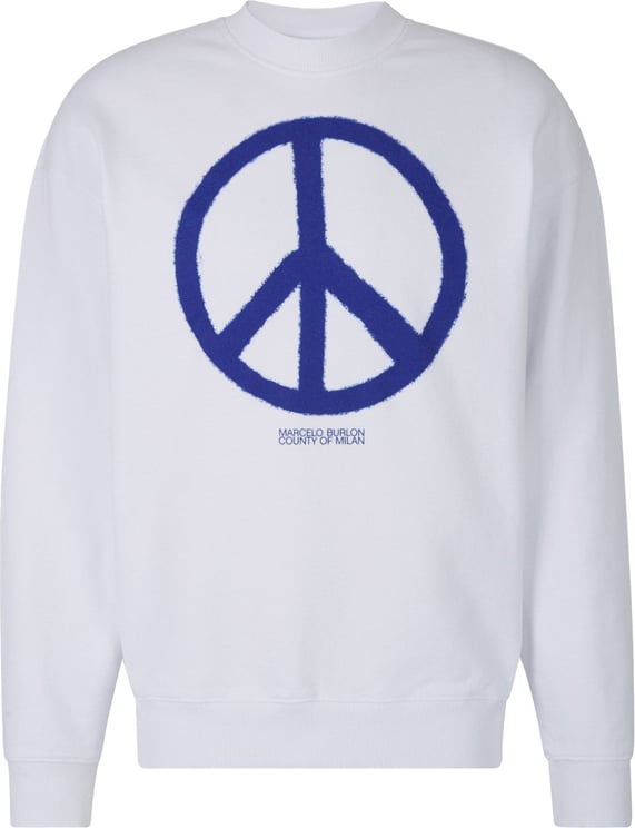 Marcelo Burlon Peace logo Sweatshirt Wit
