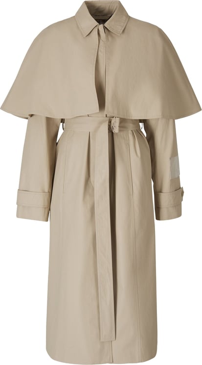 Acne Studios Belted Cape Trench Coat Beige