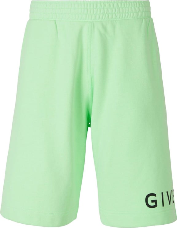 Givenchy Logo Print Bermuda Shorts Groen