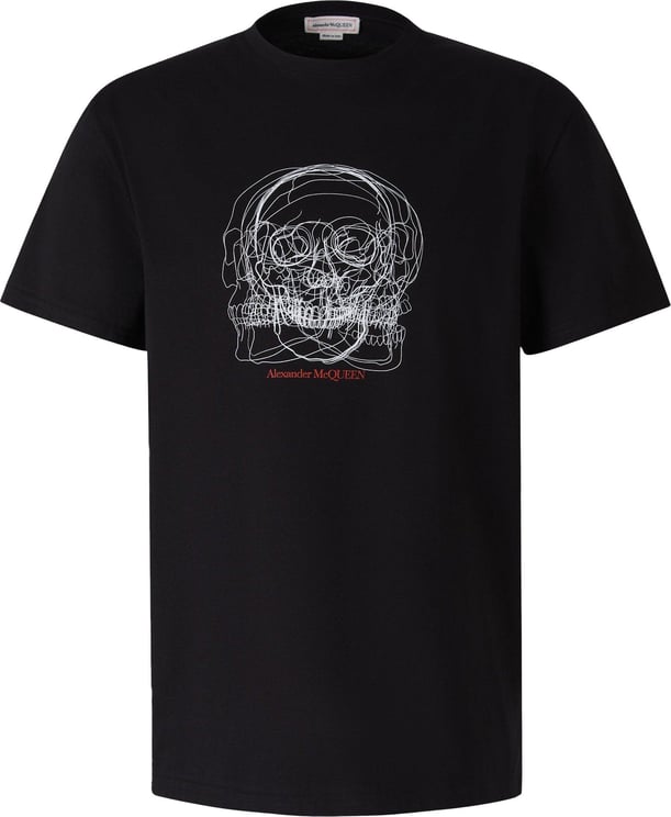 Alexander McQueen Skull Sketch T-shirt Zwart