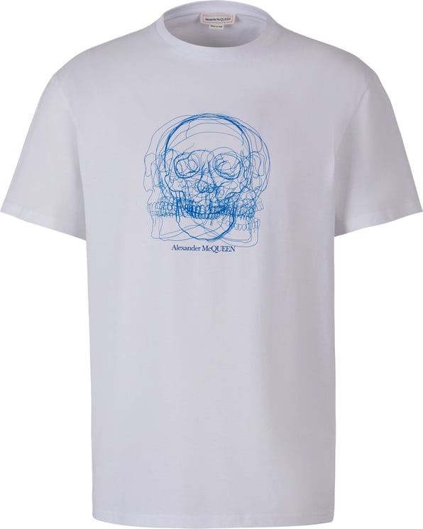 Alexander McQueen Skull Sketch T-shirt Wit