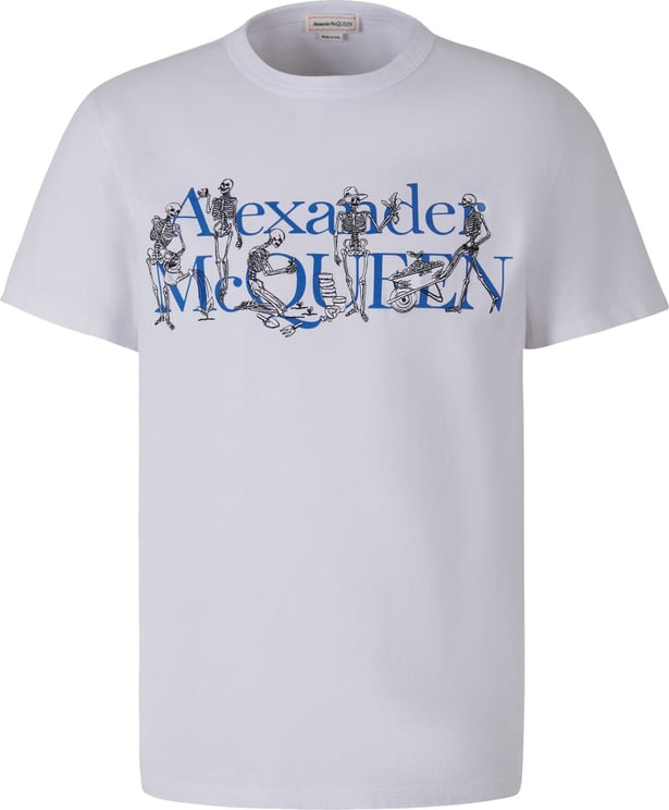Alexander McQueen Printed Graphic T-Shirt Wit