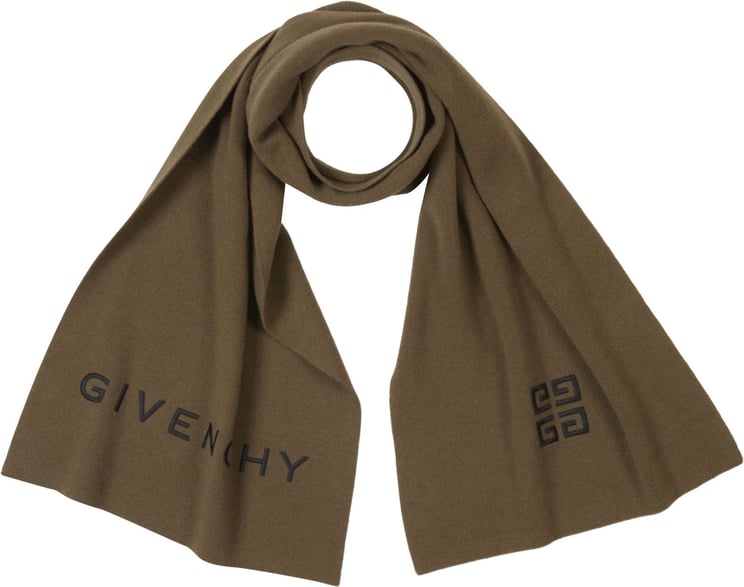 Givenchy Wool And Cashmere Scarf Groen