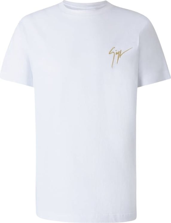 Giuseppe Zanotti Embroidered Logo T-Shirt Wit