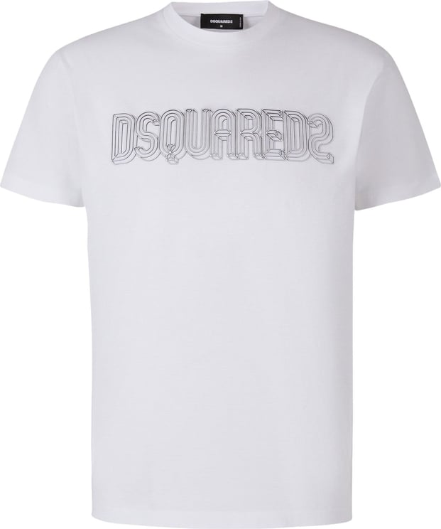 Dsquared2 Embossed Logo T-Shirt Wit