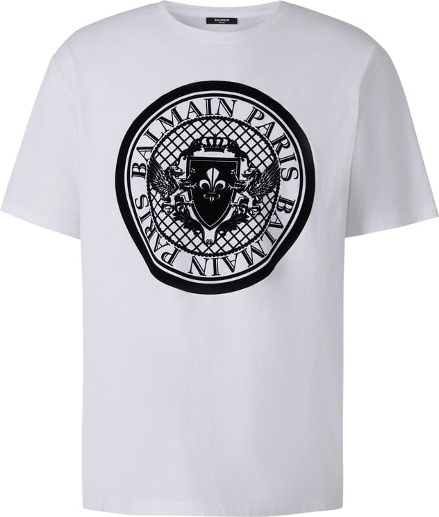 Balmain Embossed Logo T-Shirt Wit
