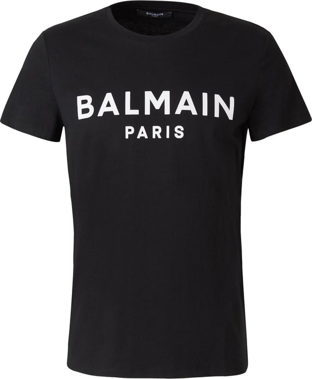 Balmain Printed Logo T-Shirt Zwart