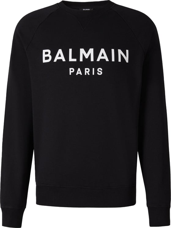 Balmain Printed Logo Sweatshirt Zwart