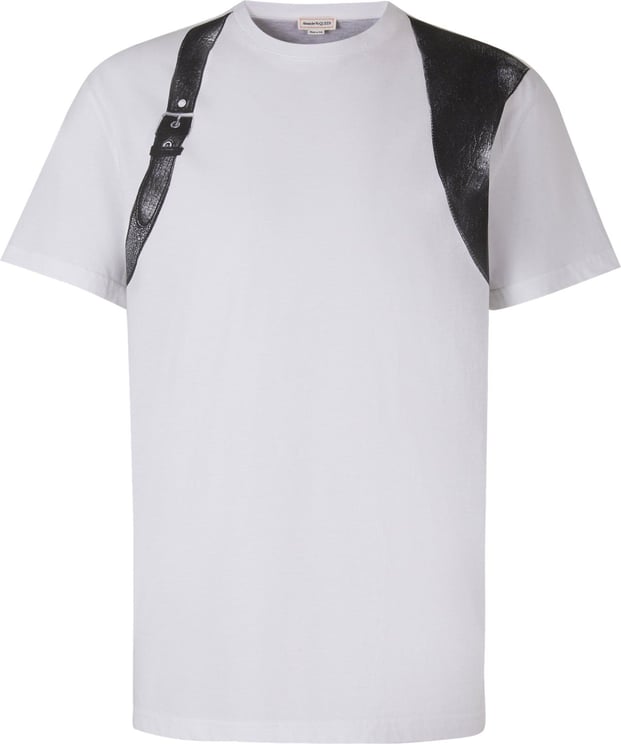 Alexander McQueen Harness Graphic T-Shirt Zwart
