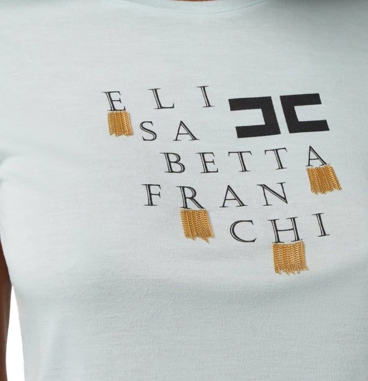 Elisabetta Franchi Elisabetta Franchi T-shirts and Polos Clear Blue Blauw