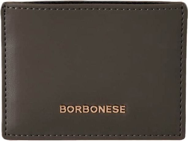 Borbonese CREDIT CARD HOLDER - Leather Credit Card Holder Grijs