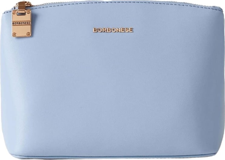 Borbonese LETTERING POUCH MEDIUM - Leather pouch Bruin