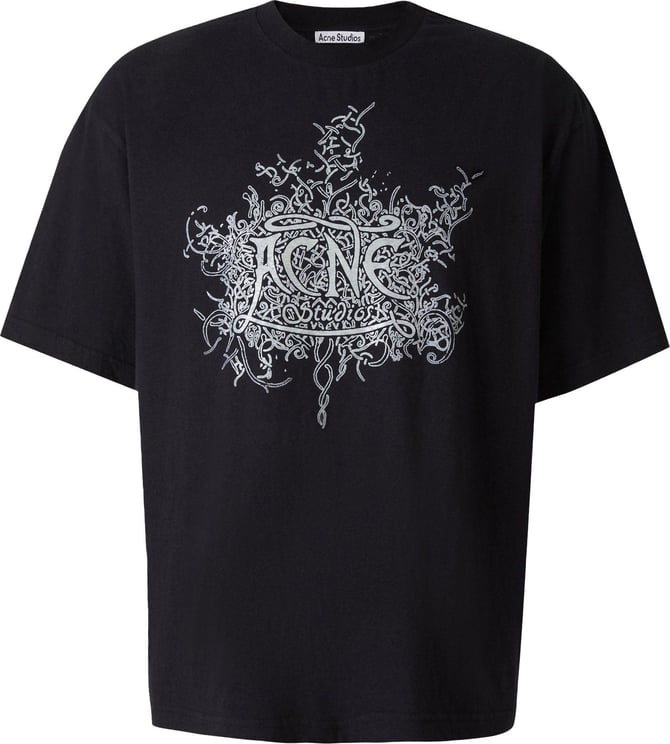 Acne Studios Shiny Effect T-shirt Zwart