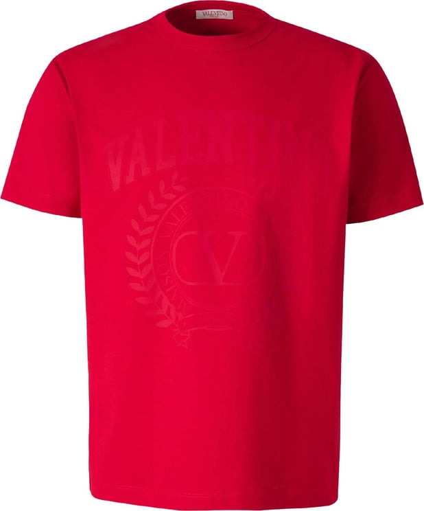 Valentino Logo Cotton T-Shirt Rood