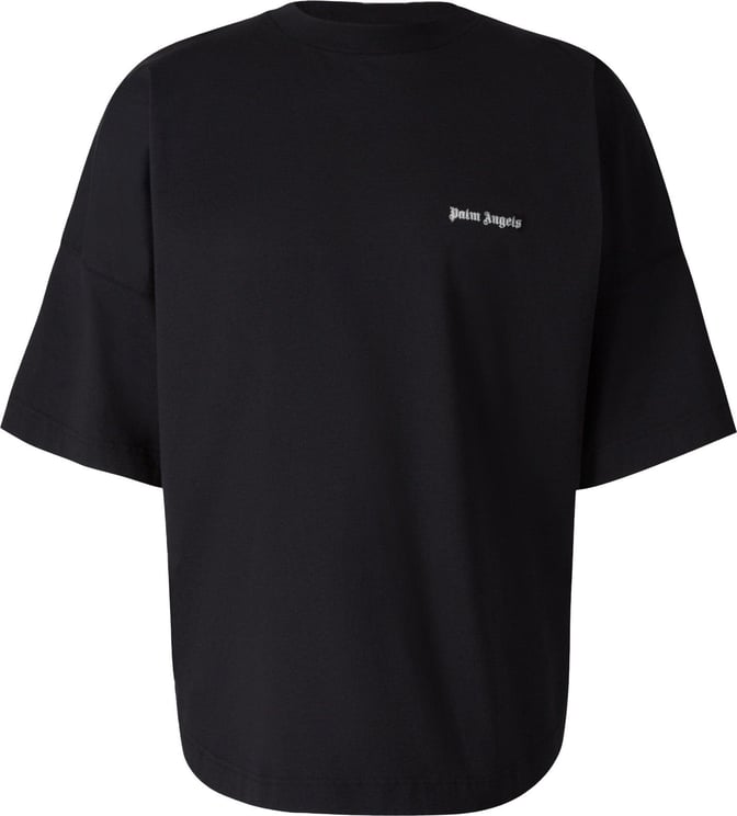 Palm Angels Logo Cotton T-Shirt Zwart