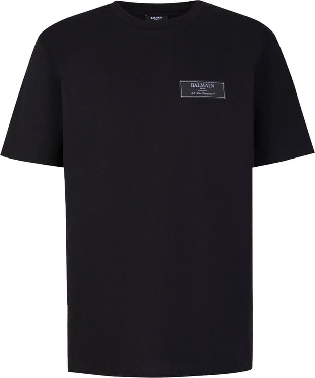 Balmain Logo Patch T-shirt Zwart