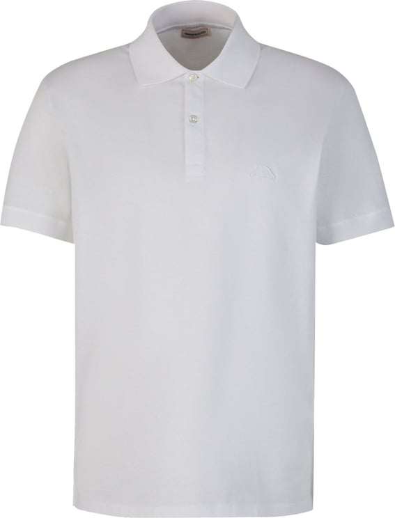 Alexander McQueen Embroidered Cotton Polo Wit