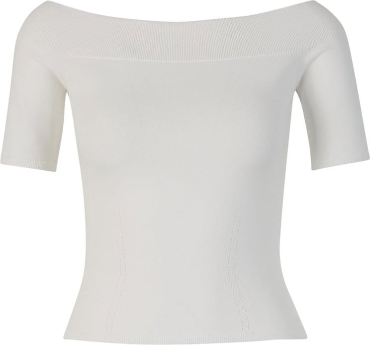 Alexander McQueen Ribbed Knit Top Wit