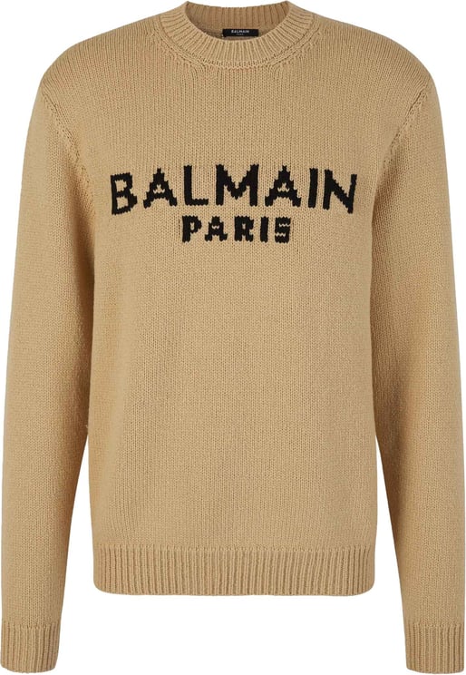 Balmain Wool Knit Sweater Bruin