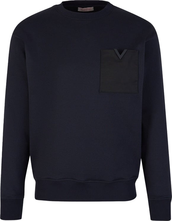 Valentino Pocket Crewneck Sweatshirt Blauw