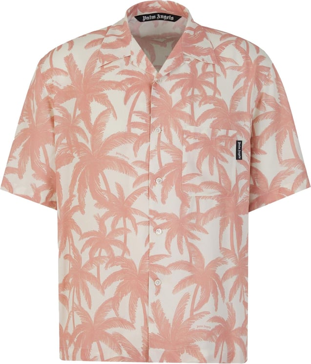 Palm Angels Palm Trees Viscose Shirt Roze