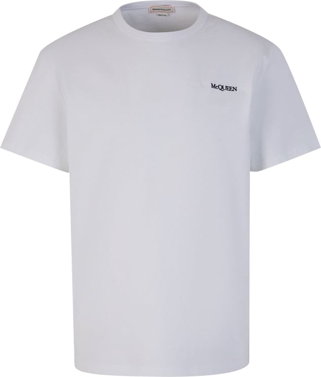 Alexander McQueen Cotton Logo T-Shirt Wit