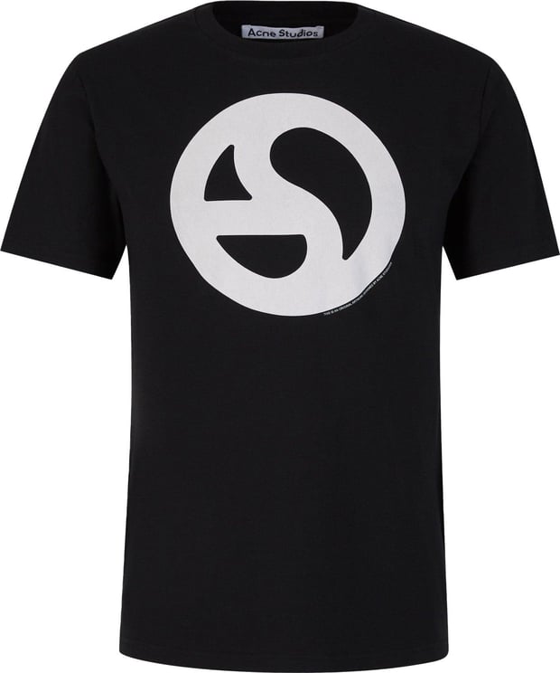Acne Studios Printed Cotton T-Shirt Zwart
