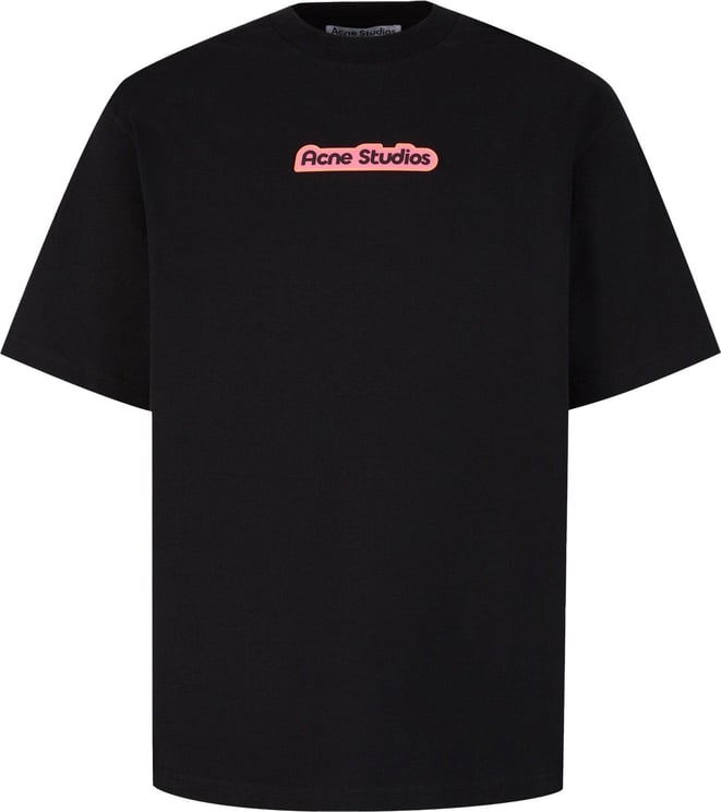 Acne Studios Logo Cotton T-Shirt Zwart