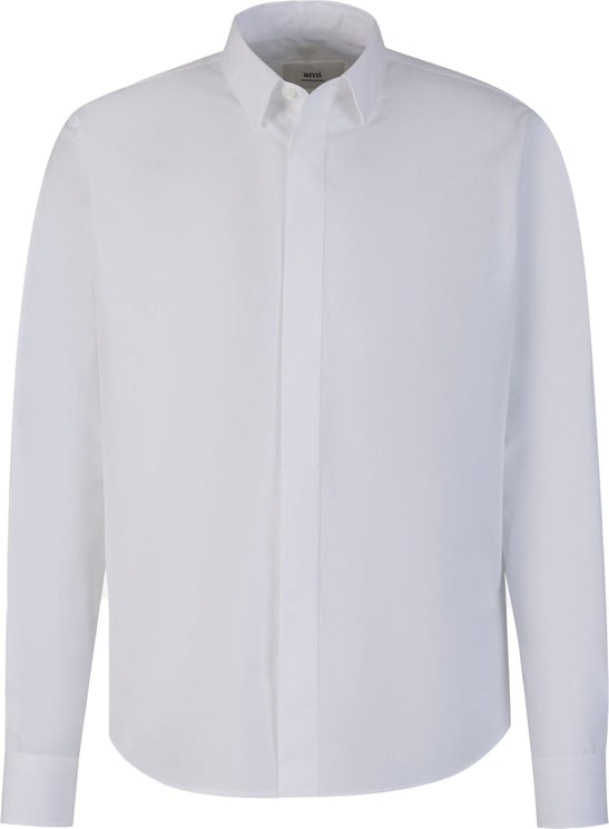 AMI Paris Plain Cotton Shirt Wit