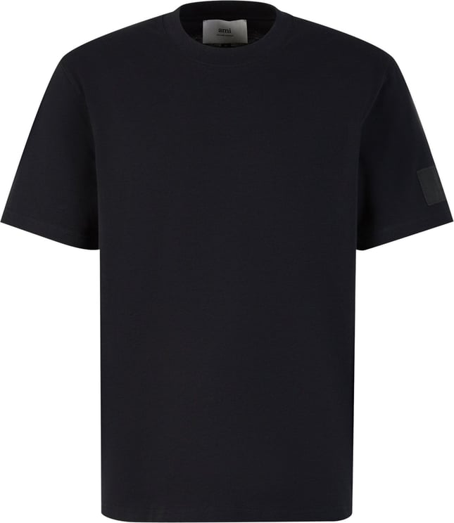AMI Paris Plain Cotton T-Shirt Zwart